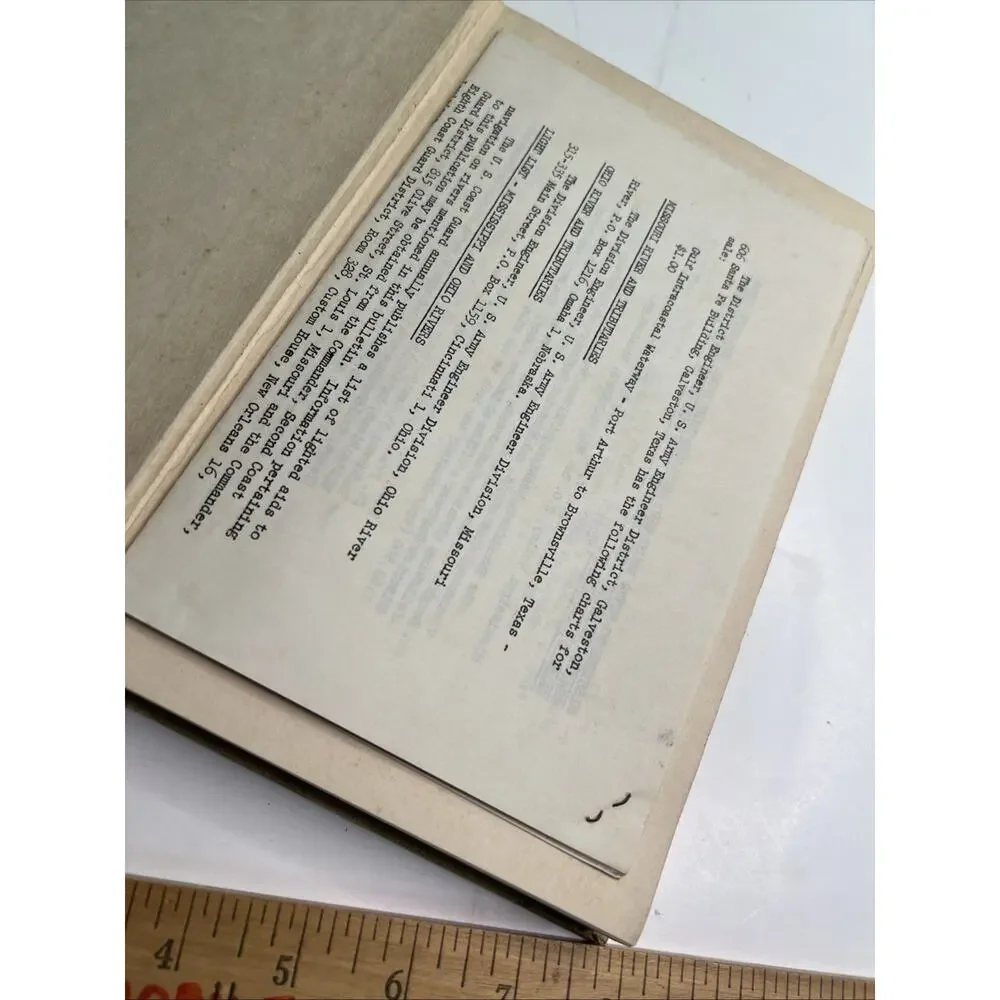War Dept. US Army Corps of Engineers Mississippi River Navigation Guide 1948 HC